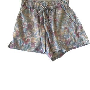 ASOS Satin Design Pull on Drawstring Floral Shorts Tassel Tie Size 6 NWT